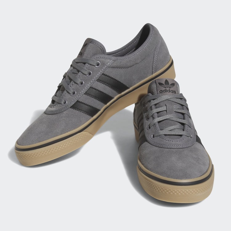 Adidas Skateboarding Adi Ease Grey Four Core Black Gum Shoes