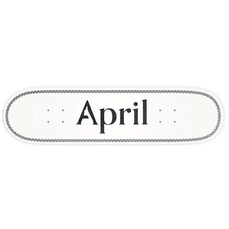 April Skateboards OG Logo Helix Black Skateboard Deck 8