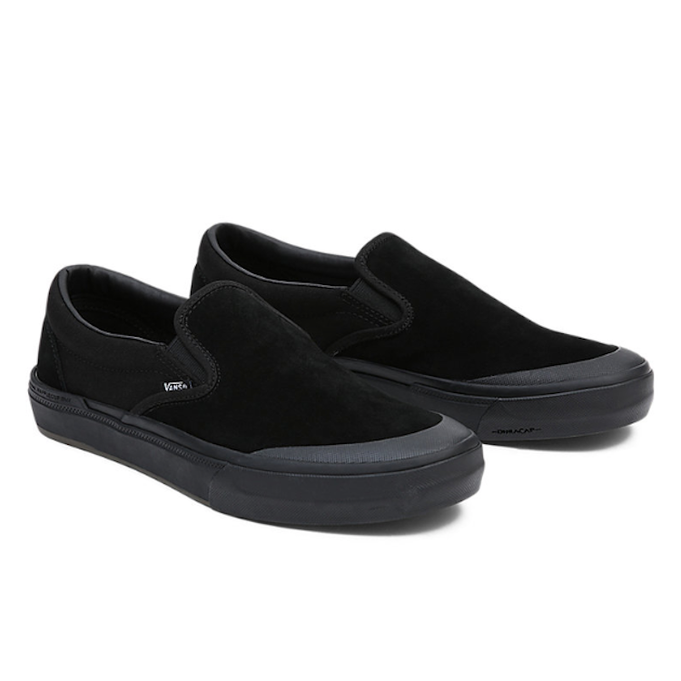 Black suede deals slip on vans