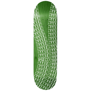 Baker Skateboards T Funk Wavy Green Skateboard Deck 8.625