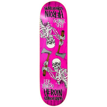 Heroin Skateboards Lee Yankou Axe Skeletons Skateboard Deck 8.25" (Various Wood Stains)