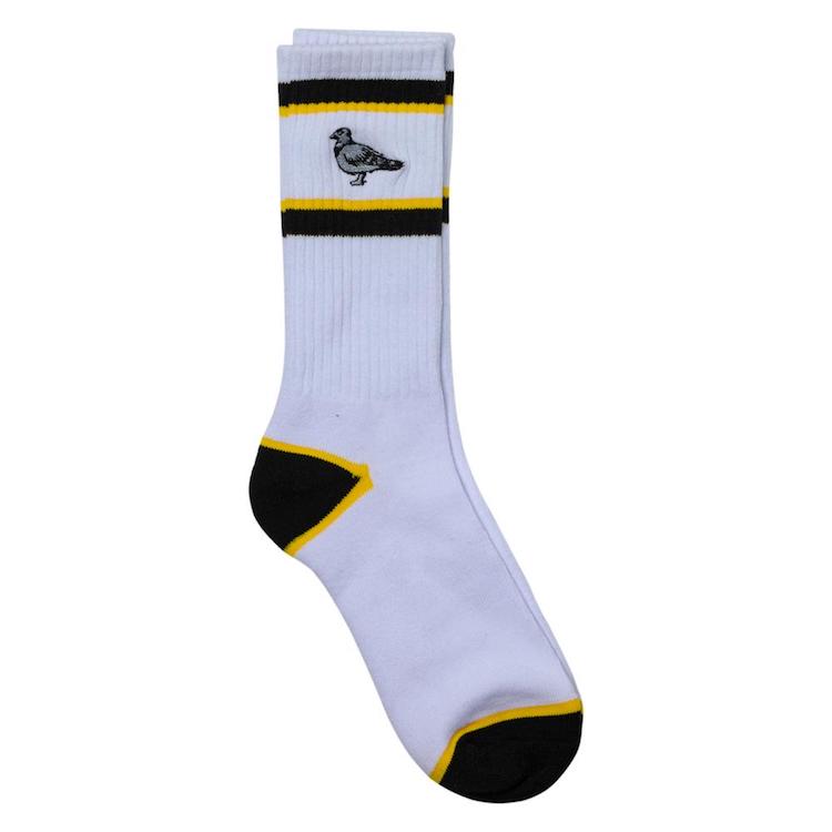 Anti Hero Skateboards Basic Pigeon Socks White/Black/Yellow