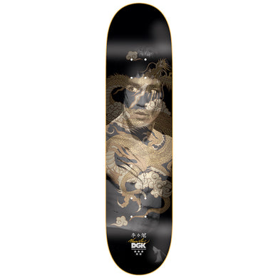 DGK Skateboards x Bruce Lee Golden Dragon Lenticular Black Skateboard Deck 8.25