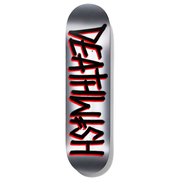 Deathwish Skateboards Deathspray Foil Black/Silver Skateboard Deck 8.25