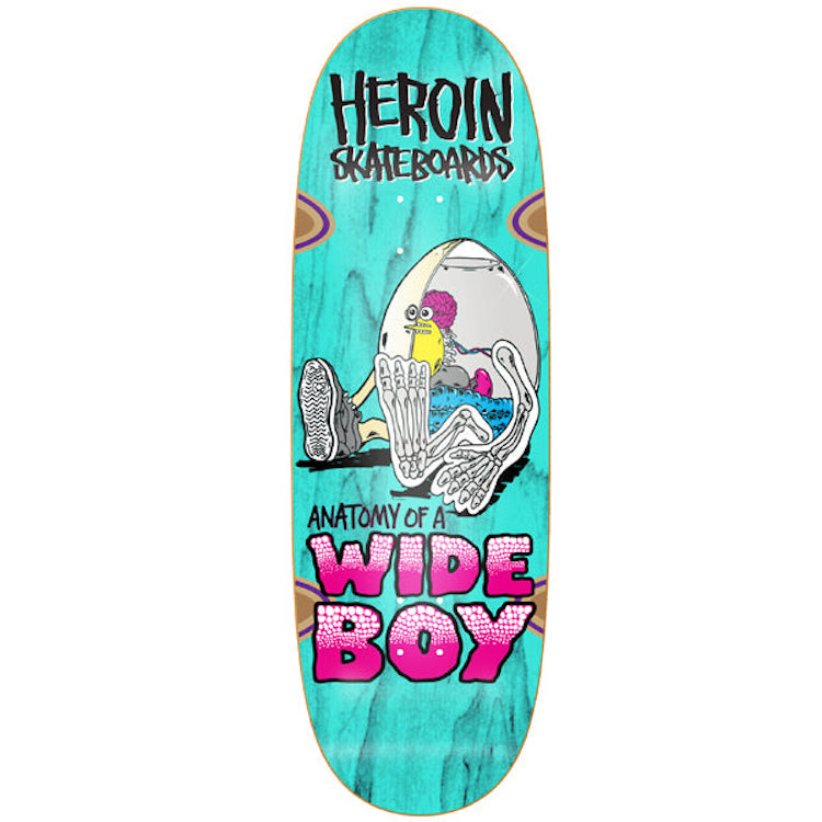 Heroin Skateboards Anatomy Of A Wide Boy Skateboard Deck 10.4