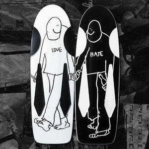 Krooked Skateboards Skateshop Day Beamer HATE LTD Edition Custom Shape Skateboard Deck 10.75"