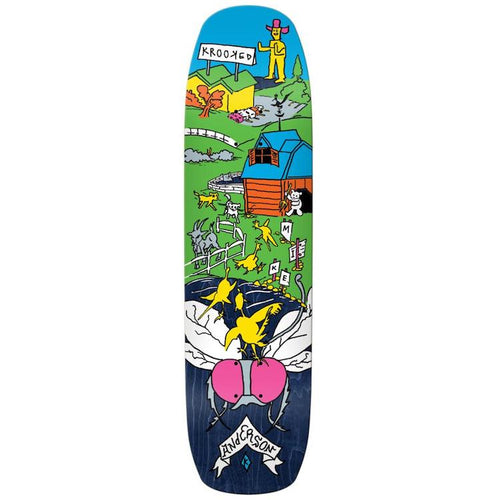 Krooked Skateboards Manderson The Yard Shaped Skateboard Deck 8.5