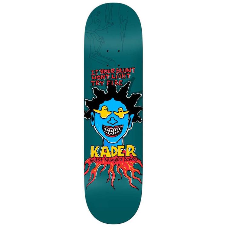 Krooked Skateboards Kader Guest Blue Skateboard Deck 8.5