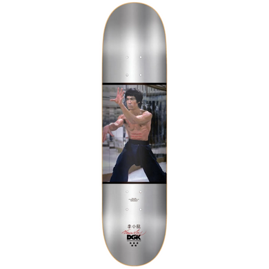 DGK Skateboards x Bruce Lee  Like Echo (Silver Foil) Skateboard Deck 8.06