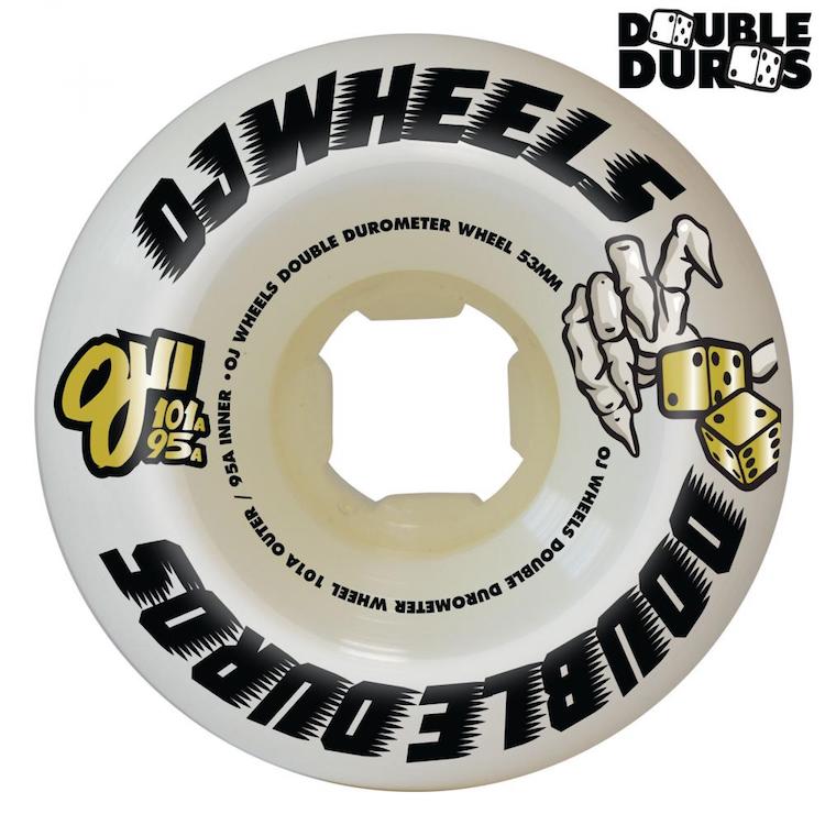 OJ Wheels Gardner Double Duro Mini Combo Skateboard Wheels White 101/95a 54mm