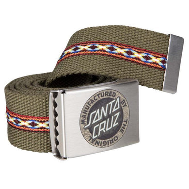 Santa Cruz Carved MFG Belt Uniform Green