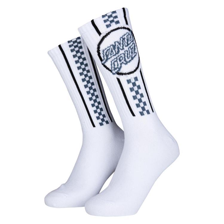 Santa Cruz Breaker Opus Dot Crew Socks White