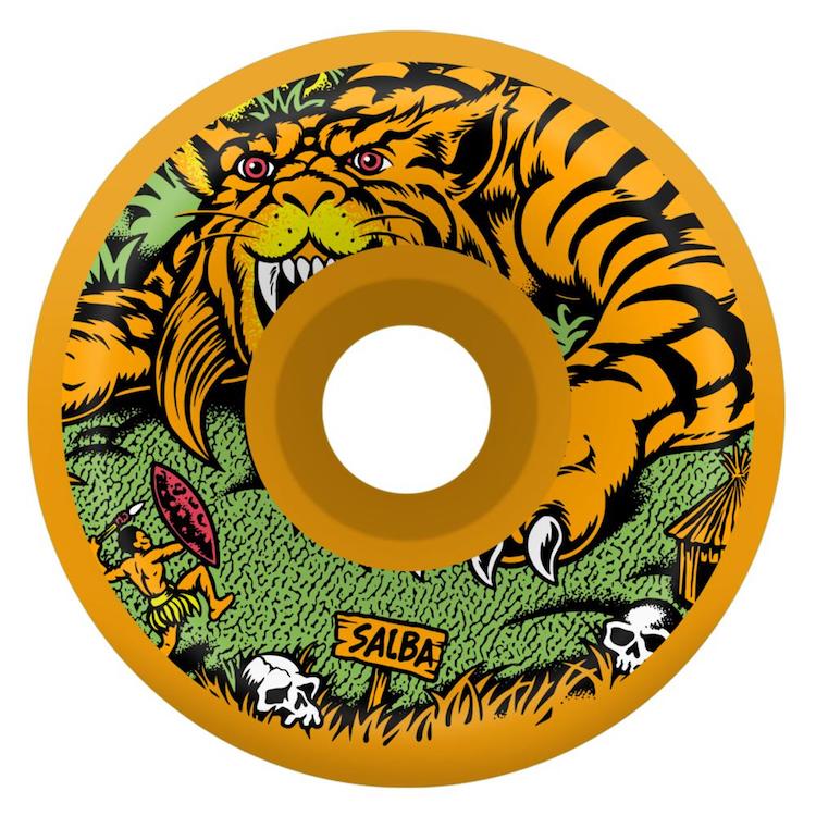 Slime Ball Wheels Salba Tiger Vomits Orange Skateboard Wheels 95a 60mm