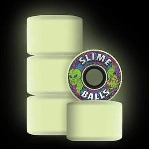 Slime Ball Wheels Alien OG Slime Glow In The Dark Skateboard Wheels 78a 60mm