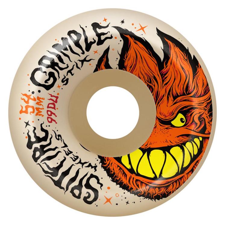 Spitfire Wheels X Grimple Formula Four Lock Ins Full Grimplehead Skateboard Wheels 99a 54mm