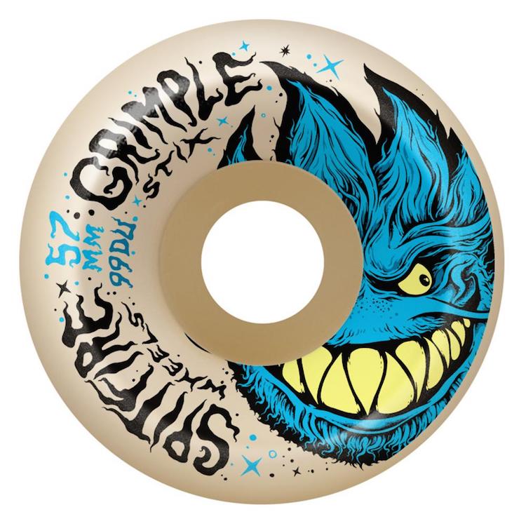 Spitfire Wheels X Grimple Formula Four Lock Ins Full Grimplehead Skateboard Wheels 99a 57mm