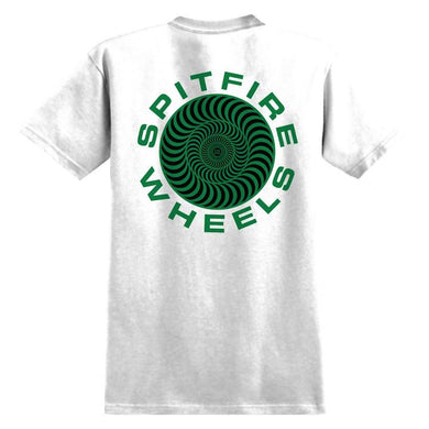 Spitfire Wheels Classic 87 Swirl Fill T-Shirt White/Green/Black