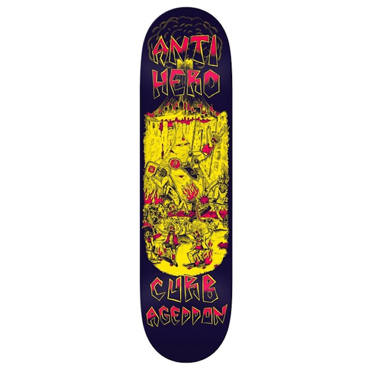 Anti Hero Skateboards Team Curb Ageddon Skateboard Deck 8.5