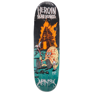 Heroin Skateboards Razor Edge Mandy X Fos Big Egg Skateboard Deck 9.125"(Various Wood Stains)