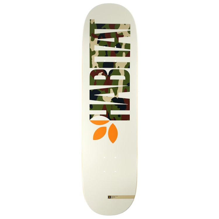 Habitat Skateboards Apex Camo Twin Skateboard Deck 8.5