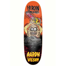 Heroin Skateboards Aaron Wilson Teggxas Chainsaw Egg Skateboard Deck 9.125"