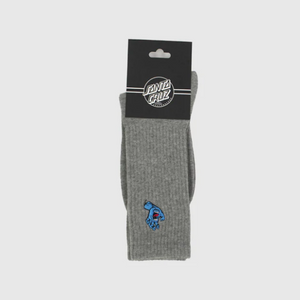 Santa Cruz Screaming Mini Hand Crew Socks Athletic Heather