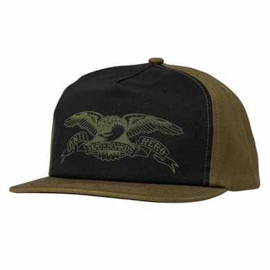 Anti Hero Basic Eagle Olive/Black Snapback Cap