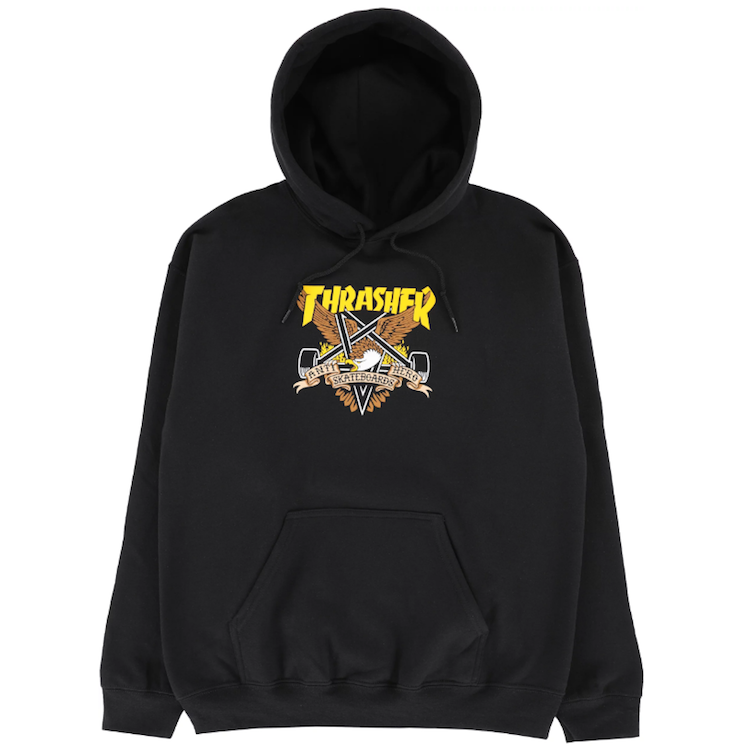 Anti Hero Skateboards x Thrasher Eaglegram Hoodie Black