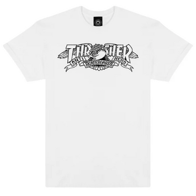 Anti Hero Skateboards x Thrasher Banner T-Shirt White