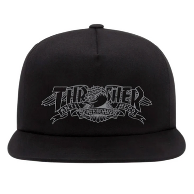 Anti Hero x Thrasher Mag Banner Snapback Cap Black