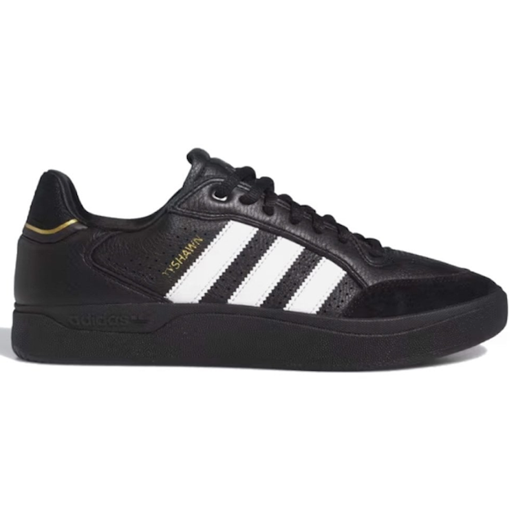 Adidas Skateboarding Tyshawn Low Core Black/Cloud White/Gold Metallic Shoes