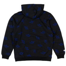 Adidas Skateboarding Shmoo All Over Print  Hoodie Sweatshirt Black/Royal Blue