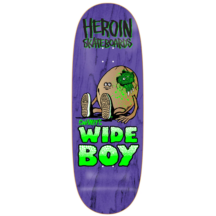 Heroin Skateboards Swampy's Wide Boy Skateboard Deck 10.75