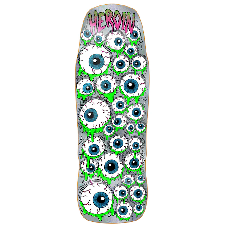 Heroin Skateboards Holo Mutant Eyeballer Skateboard Deck 10.25