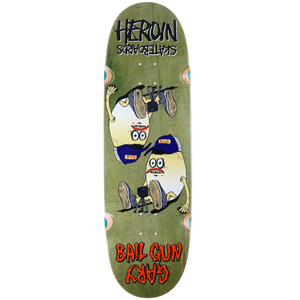 Heroin Skateboards Bail Gun Gary 4 Skateboard Deck 9.75" (Various Wood Stains)