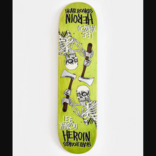 Heroin Skateboards Lee Yankou Axe Skeletons Skateboard Deck 8.25" (Various Wood Stains)