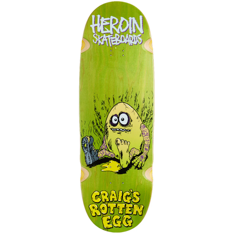 Heroin Skateboards Craig Questions Rotten Egg Skateboard Deck 10