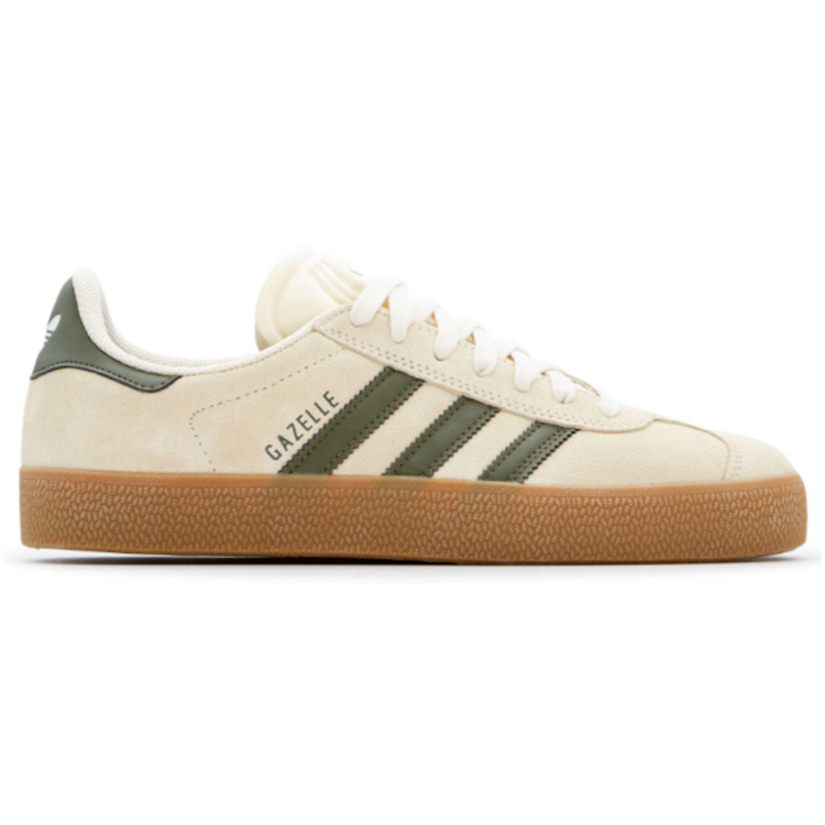 Adidas Skateboarding Gazelle ADV Ecru Tint/Focus Olive/Gum Shoes