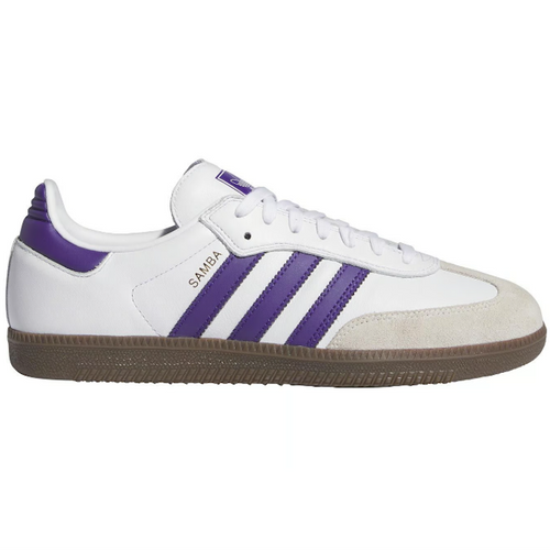 Adidas Skateboarding Samba ADV Cloud White/Collegiate Purple/Gold Metallic Shoes