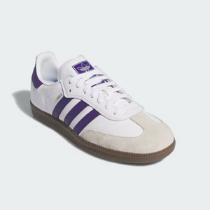 Adidas Skateboarding Samba ADV Cloud White/Collegiate Purple/Gold Metallic Shoes