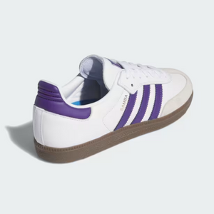 Adidas Skateboarding Samba ADV Cloud White/Collegiate Purple/Gold Metallic Shoes