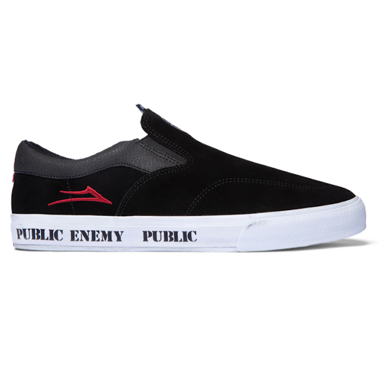 Lakai x Public Enemy Owen VLK Black/Red Suede Shoes