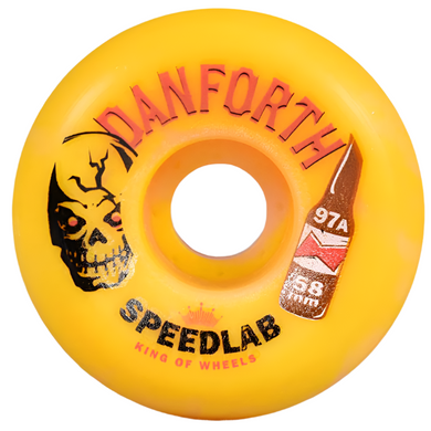 Speedlab Wheels Bill Danforth Pro model Skateboard Wheels Yellow 97a 58mm