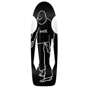 Krooked Skateboards Skateshop Day Beamer HATE LTD Edition Custom Shape Skateboard Deck 10.75"