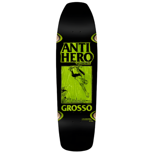 Anti Hero Skateboards Grosso Handplant Skate Shop Day 2025 Black Skateboard Deck 9.25