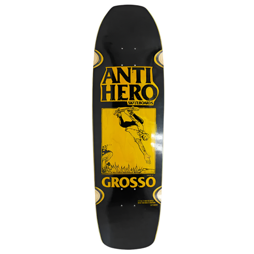 Anti Hero Skateboards Grosso Handplant Skate Shop Day 2025 Black Skateboard Deck 9.25