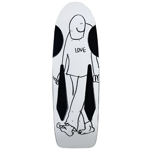 Krooked Skateboards Skateshop Day Beamer LOVE LTD Edition Custom Shape Skateboard Deck 10.75