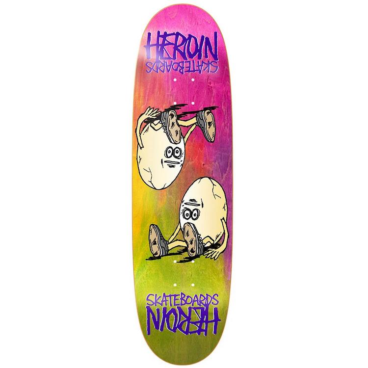 Heroin Skateboards Symmetrical Egg Rainbow Skateboard Deck 8.75