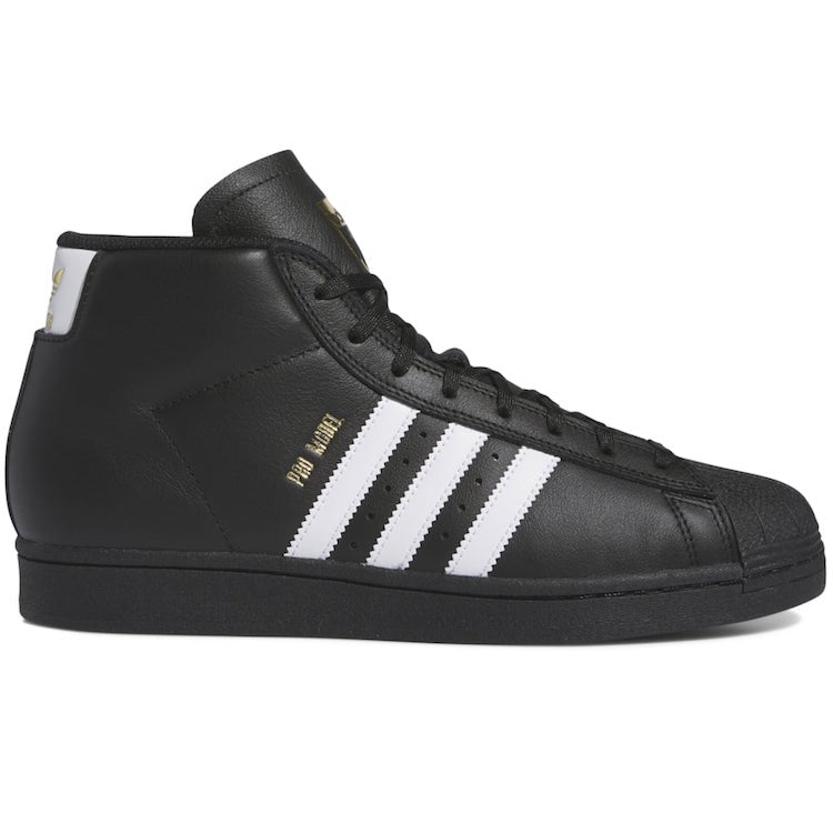 Adidas Skateboarding Superstar Pro Model ADV Footwear Core Black/Cloud White/Gold Metallic Shoes