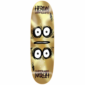 Heroin Skateboards Razor Edge Symmetrical Egg Gold Skateboard Deck 9"